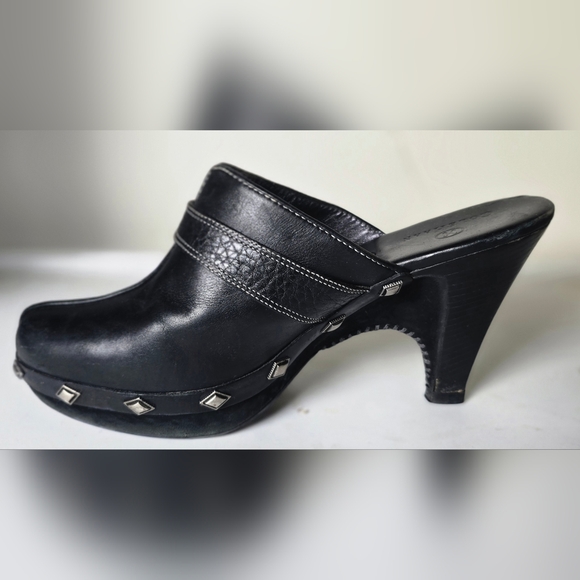 Cole Haan Black Leather Studded Mules 7 1/2 - Picture 6 of 12